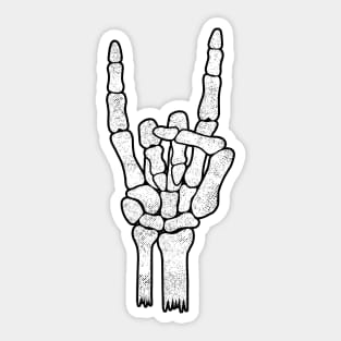 Skeleton Hand Rock Metal Sign Sticker
